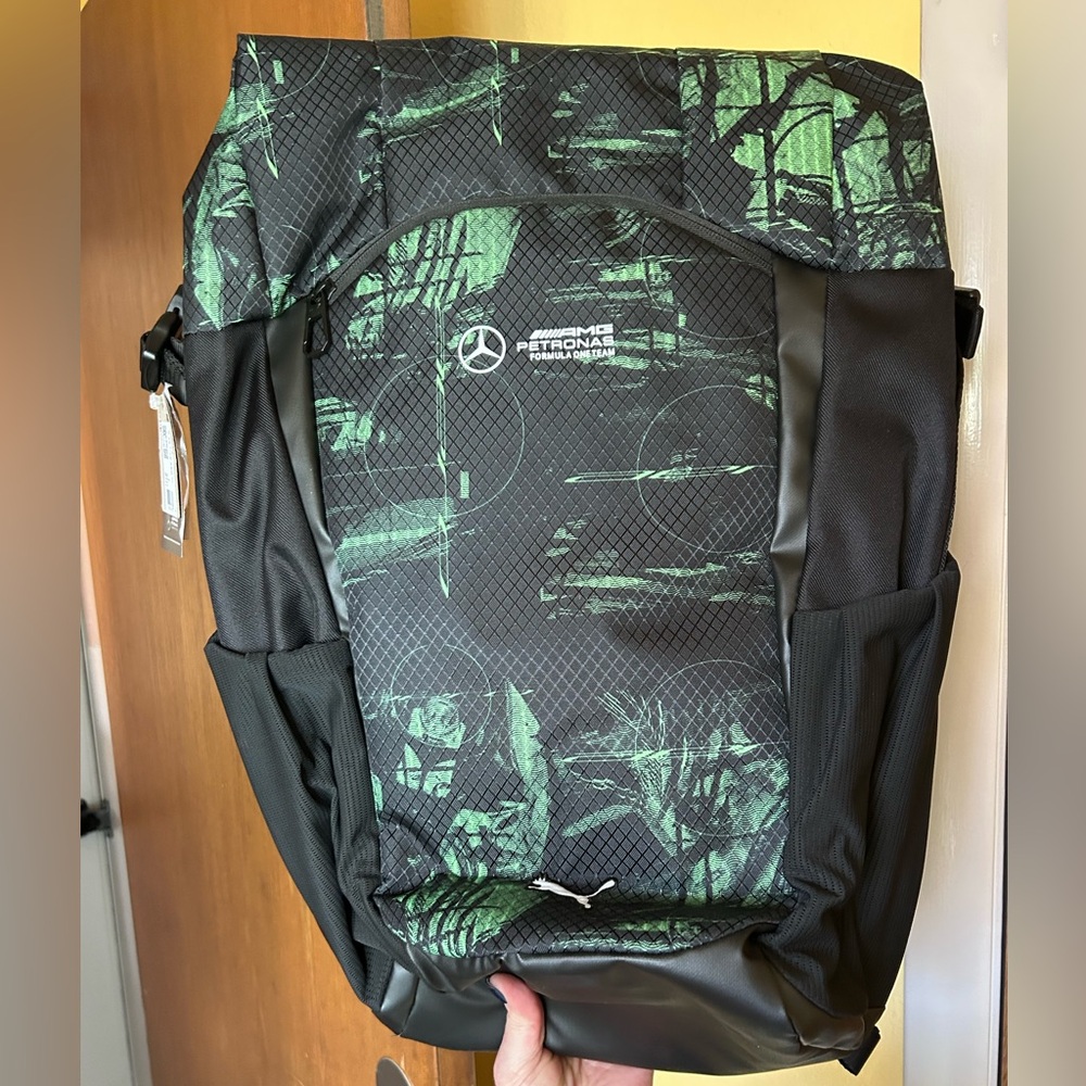 Puma Black and Green Backpack - brand new, never used